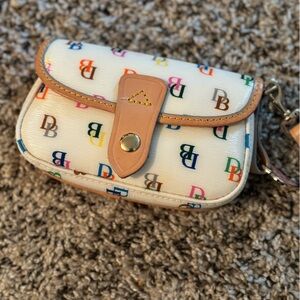 Multicolor Logo Print Wristlet